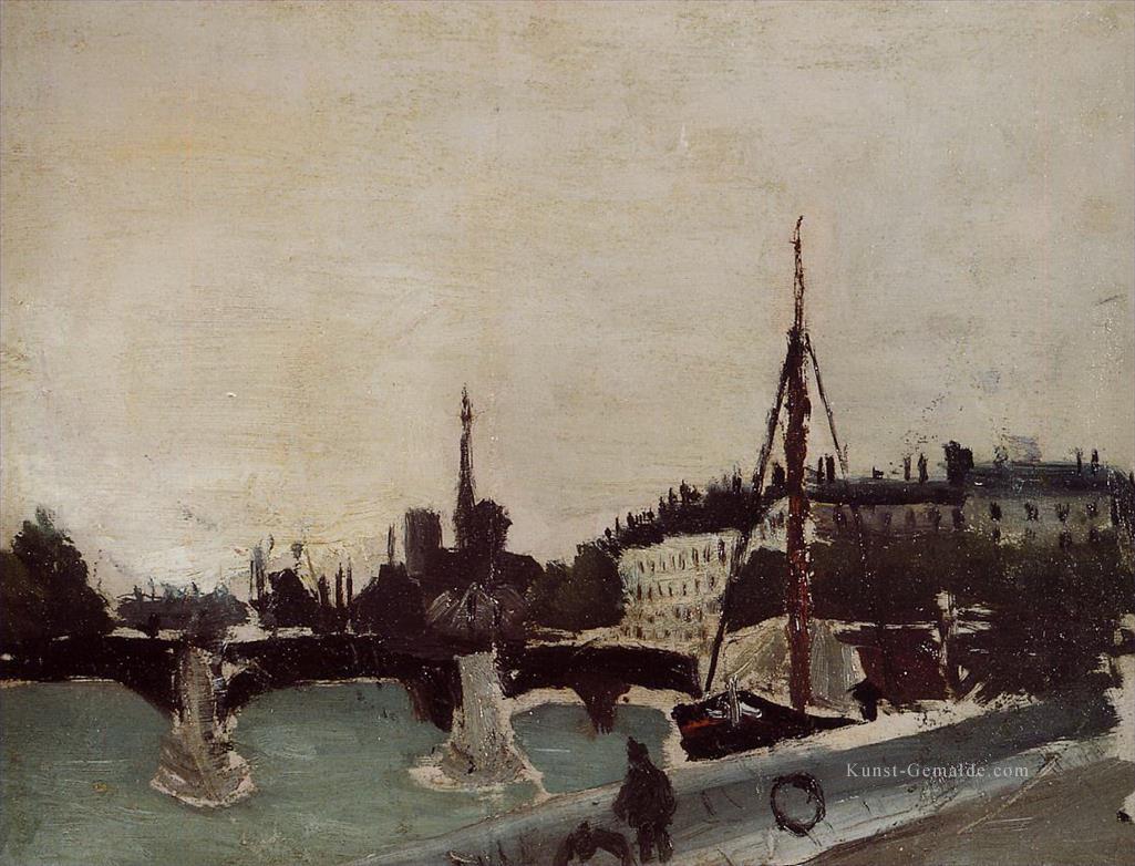 Blick auf den ile Heiligen louis aus der quai henri iv Studie 1909 Henri Rousseau Stadt Ölgemälde